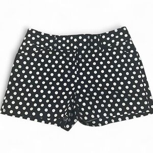 Ann Taylor Black and White Polka Dot Shorts Sz 10